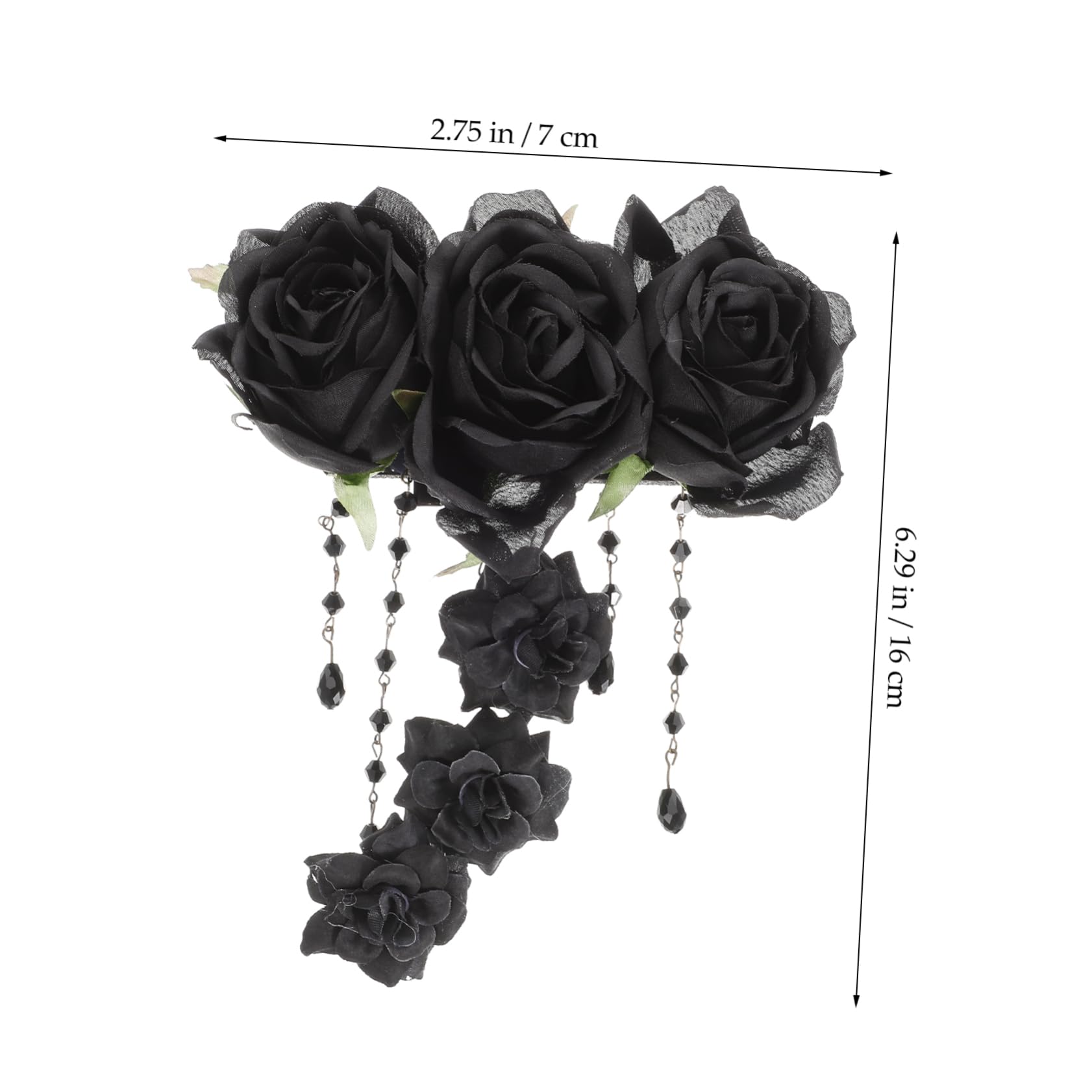 minkissy 3piezas Clip De Flor Gótica Para Cabello Accesorios Para Halloween y Fiestas Pinza De Pelo Floral Para Cosplay y Bodas