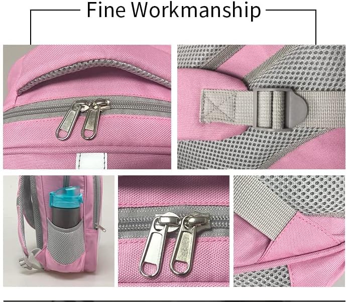 Miniatura 4 de KIDSHIELD Mochila rosa, mochila casual kawaii, mochila de doble capa de gran capacidad para mujer, Rosa----3, Mochilas de viaje