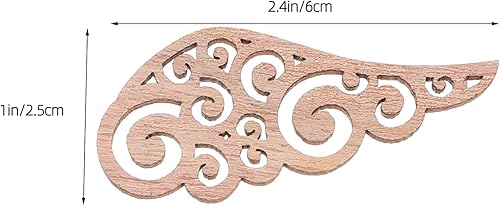 Miniatura 3 de Angoily Alas de ángel de madera de Navidad, 80 alas de ángel para manualidades, parches de alas de ángel, parches de madera, pintura a mano,