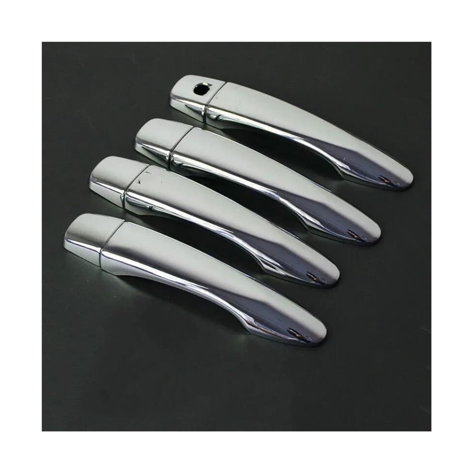 Strjus Silver B Car Door Handle Cover Gloss Black Chrome Car Door Handle Cover Sticker Styling For Nissan For X-Trail T32 Mk3 2014-2020(Silver B)