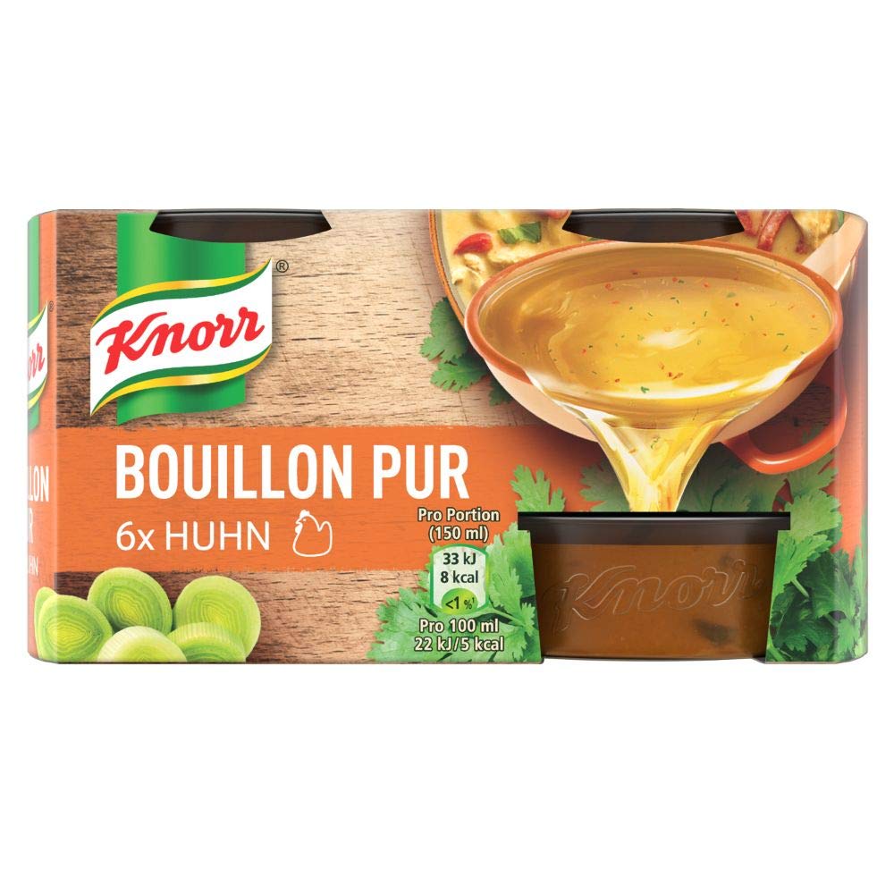 Knorr Bouillon Pur (für den vollmundigen Geschmack Huhn), 1er Pack (1 x 168 g)
