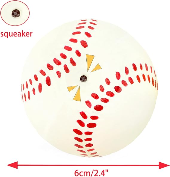 CHIWAVA 4 Pack 2.4 Squeak Latex Puppy Dog Toy Ball Sports Balls Sets Fetch Interactive Toy for Small Dogs