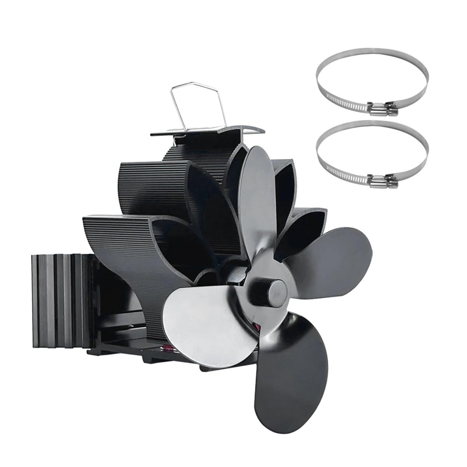 Ventilateur silencieux de poêle à bois thermique avec thermomètre magnétique
