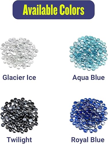 Miniatura 8 de American Fireglass, vidrio para hogar con vidrio para hoguera y vidrio para estufa, Azul Royal