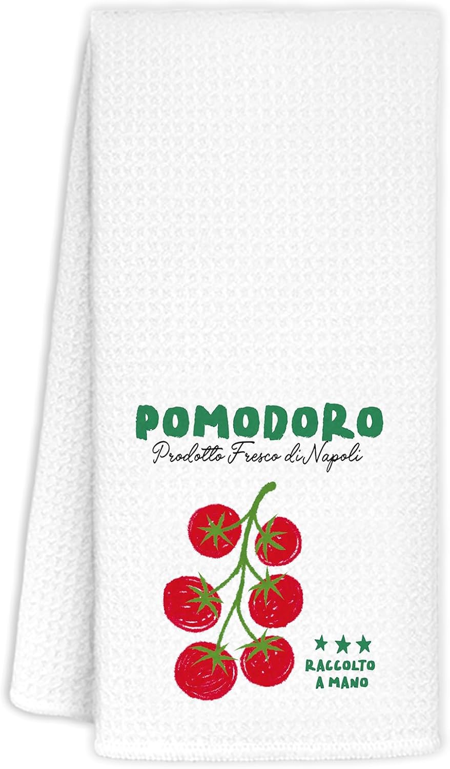 Italian Tomato Kitchen Towels, Tomato Themed Gifts Hand Towels, Fruit Lover Gifts, Farmhouse Retro Red Fruit Decorative Dish Tea Towel, 16x24 Inch