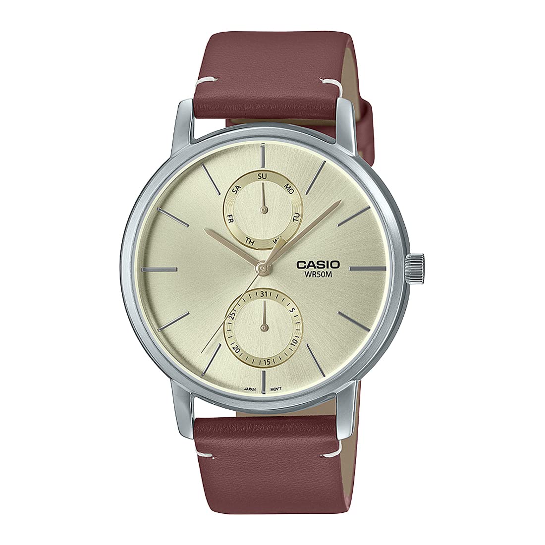Casio Men Leather Analog White Dial Watch-Mtp-B310L-9Avdf, Band Color-Brown (B0B87YKVPM) Amazon Price History, Amazon Price Tracker