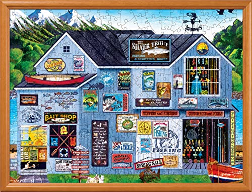Masterpieces - Rompecabezas de 300 piezas, formas EZ Grip grandes, The Silver Trout, para adultos, seniors, familia y niños, acabado mate antirreflejo, 18"x24" miniatura 4
