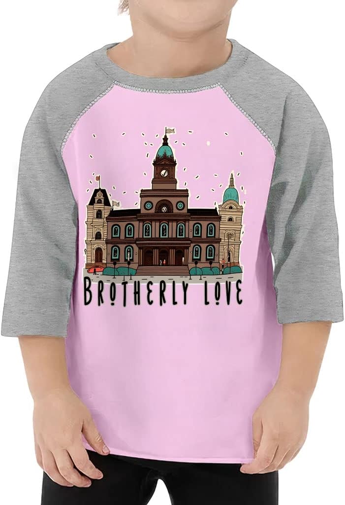 Cool Printed Toddler Baseball T-Shirt - Graphic 3/4 Sleeve T-Shirt - Cute Design Kids' Baseball Tee