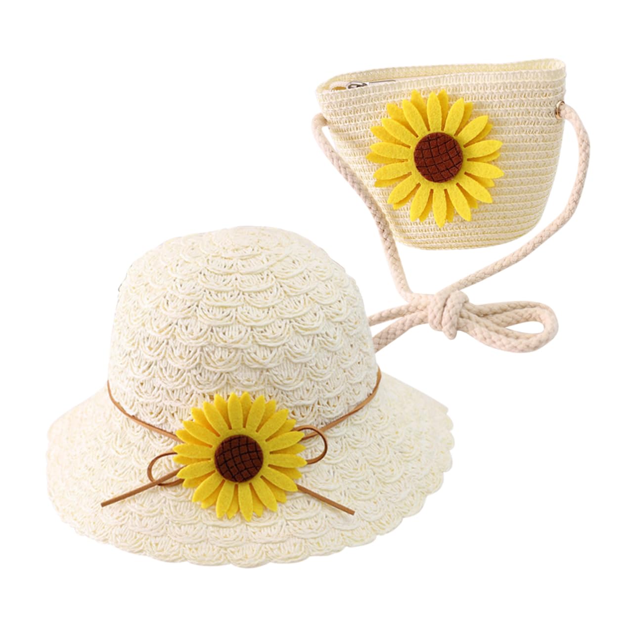 FOMIYES Sommer Sonnenhut mit Uv Tragetasche Faltbarer Strohhut für Jungen für Strand Outdoor Aktivitäten Elegantes Design für Zusätzlichen