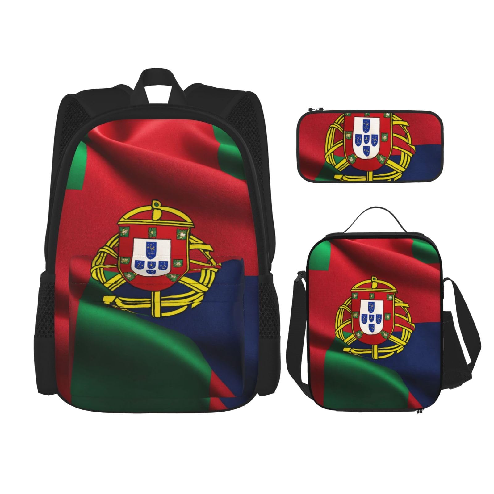 Zaino, borsa portapranzo, astuccio, set da 3 pezzi, per lavoro e