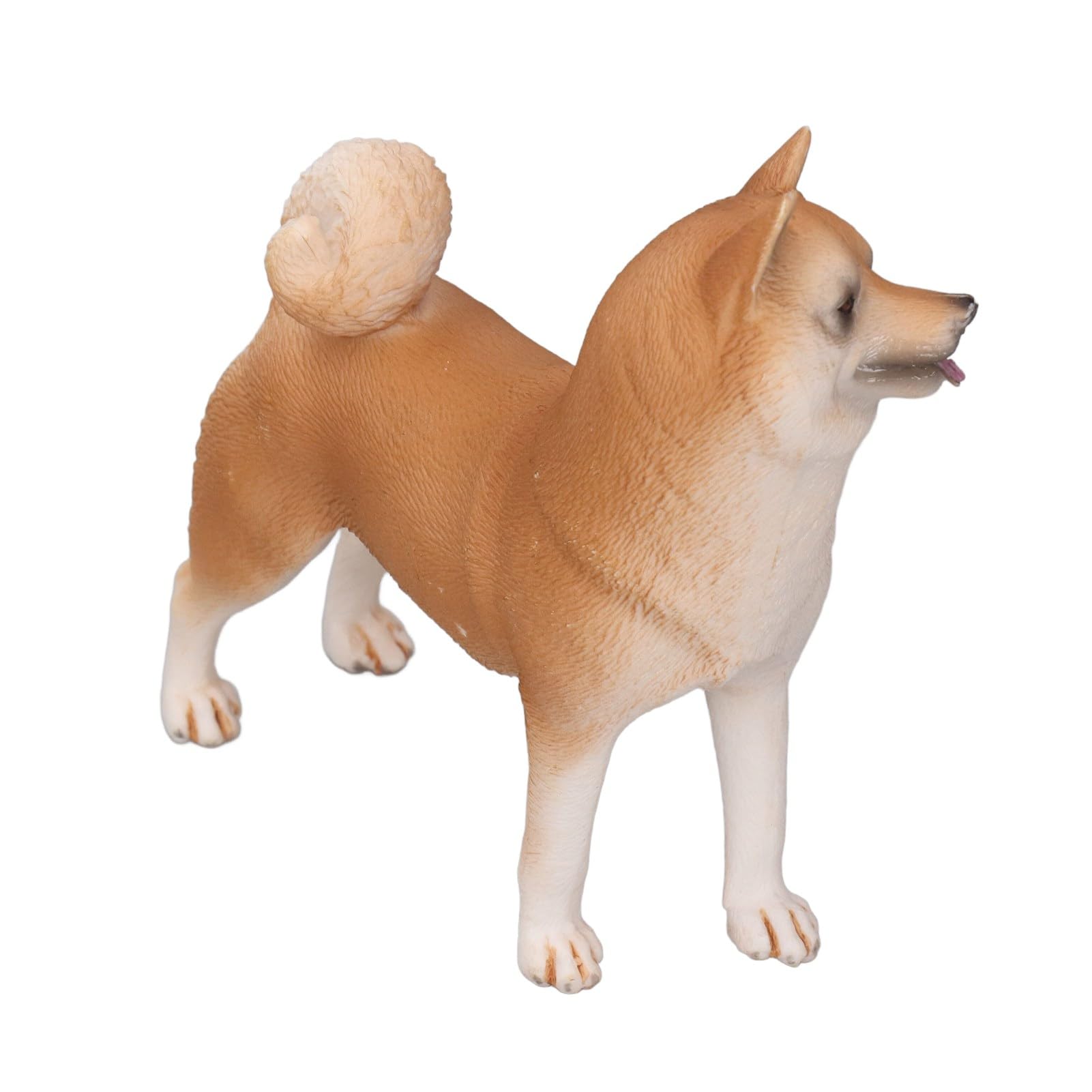 Pet Dog Figurine, Realistic Puppy Figurine Adorable Educational Home Decor for Living Rooms (Shiba Inu)