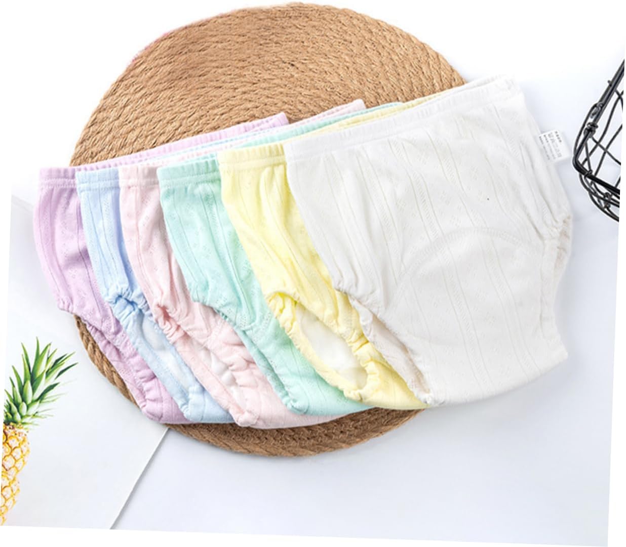 Yardwe 2pcs Boy Girl Girl Reusable Diaper Pants Cotton Diapers Washable Design for Potty Training