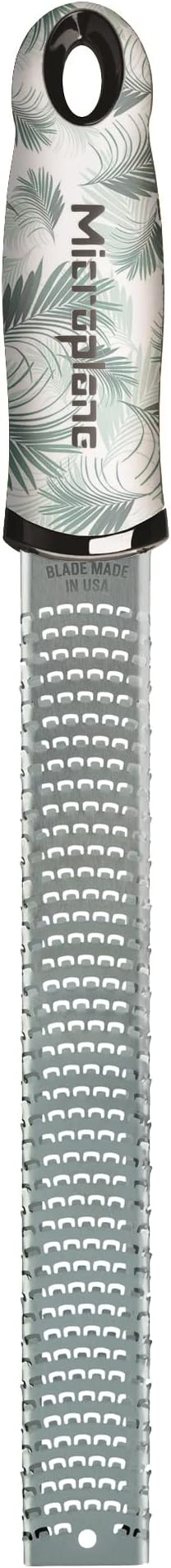 Microplane Zester Grater in Tropical for Citrus Fruits, Hard Cheese, Ginger, Chocolate and Nutmeg with Fine Stainless Steel Blade - Made in USA