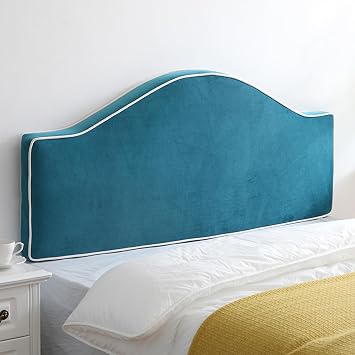 Curved Headboard Pillow Wall Mounted Headboard Reading Pillow,Wedge Upholstered Kid Headboard Support Cushion Daybed Bunk Bed Backrest Bedside Bolster,Blue2,Paste 47"/Full