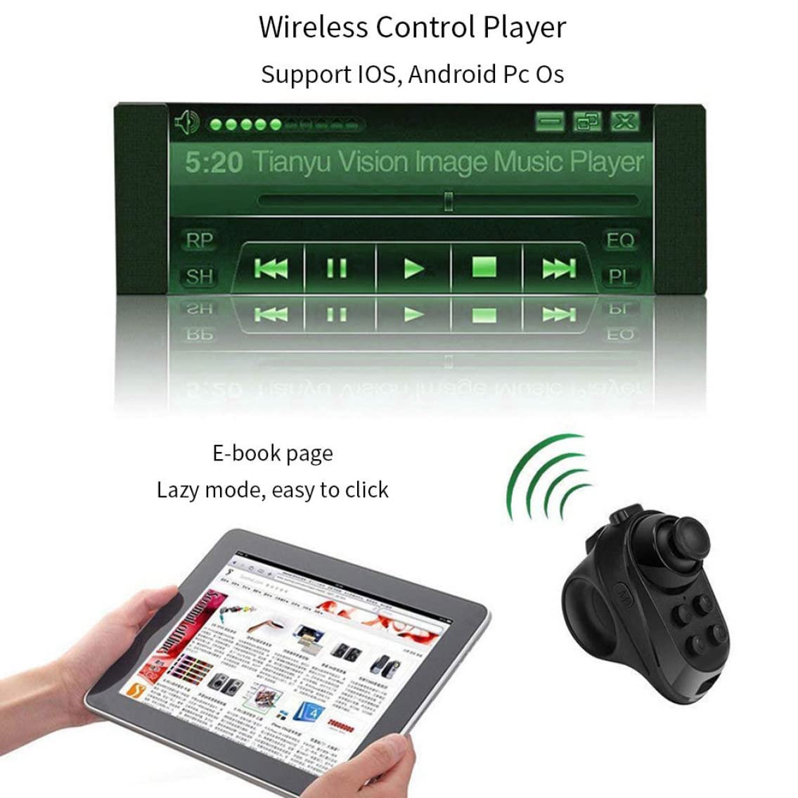 CUCUFA Controlador VR inalámbrico Gamepad Joystick Joystick Remote Control de Control Remoto Joypad para teléfonos Video Video