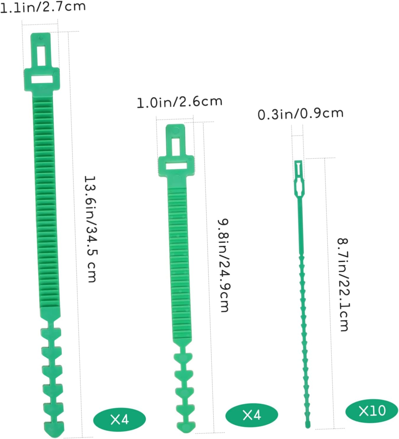 54pcs Tree Staking Straps for Plant Support Tree Tie Straps and Climbing Plants and Weather-Resistant Lengths Included