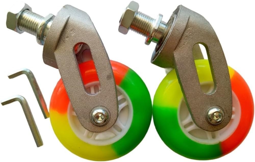 2 ruedas giratorias de aluminio PU de 3.150 in de repuesto para Ripstik Smooth Ride Outdoor Street Surfing Waveboard blanco verde rojo naranja (colorido)