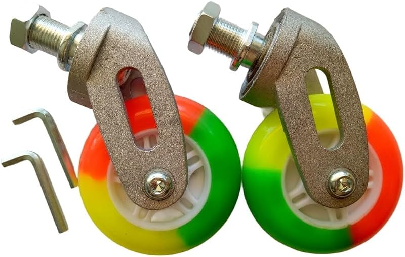 2 ruedas giratorias de aluminio PU de 3.150 in de repuesto para Ripstik Smooth Ride Outdoor Street Surfing Waveboard blanco verde rojo naranja (colorido)