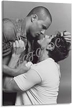 Generic Sexy Muscle Kissing Poster Gay Gay Abstract Art Poster Canvas Painting Wall Art Poster for Bedroom Living Room Decor 16x24inch(40x60cm) Frame-style
