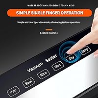 Vista 6 de Food Saver Vacuum Sealer Machine, Meat Vacuum Sealer for Food with Multiple Modes for Dry & Moist Food, Compact Vacuum Sealing System for Food