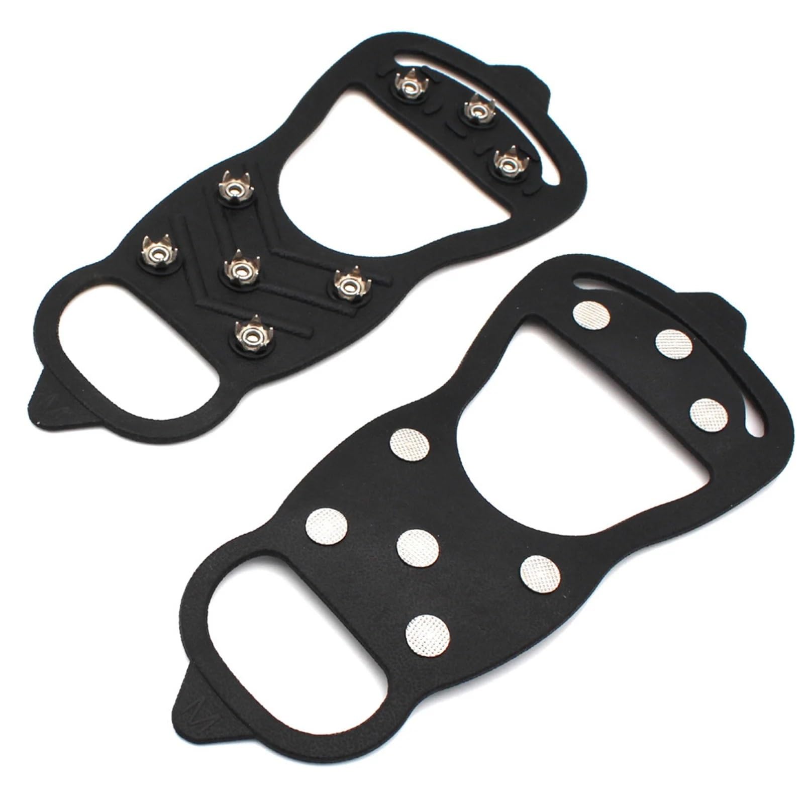 Picos de Agarre Antideslizantes 5 Pares De Tacos Hielo con 8 Clavos, Ligeros Y Antideslizantes For Caminar, Trotar, Senderismo Montañismo