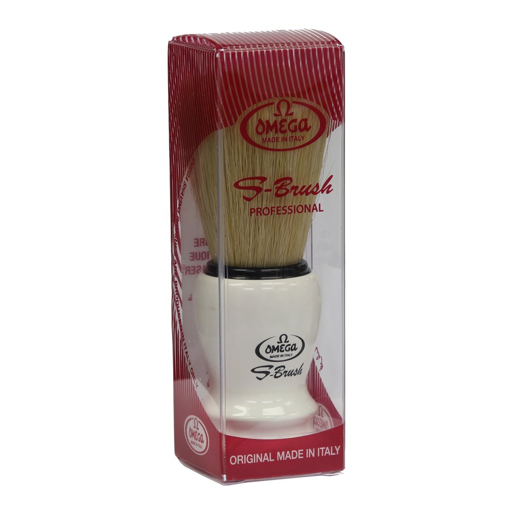 Brocha de Afeitar Pelo Sintético Omega Blanca