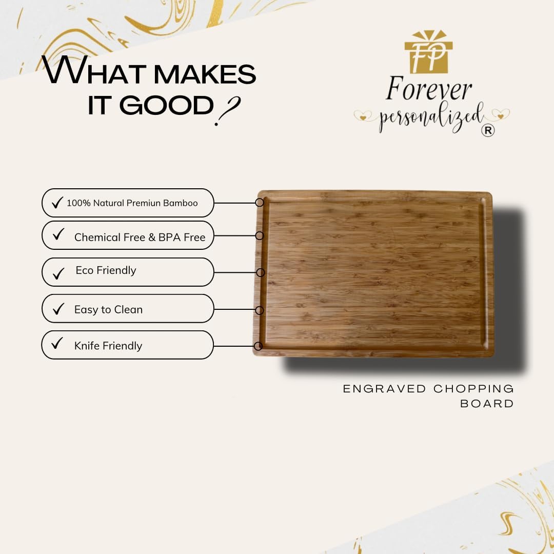 Personalized Cutting Board, Custom Bboo Engraved Charcuterie Boards -