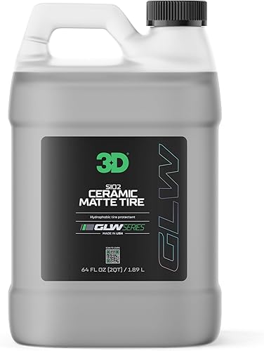 3D SiO2 Ceramic Matte Tire Shine, Serie GLW Fórmula hidrófoba protege contra la decoloración, agrietamiento y decoloración Spray de protección UV