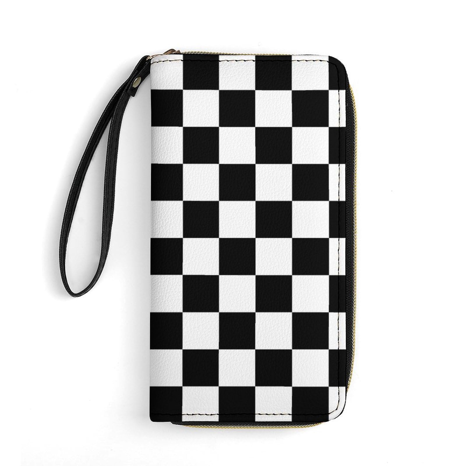 CWECVWE Women's Travel Zipper Purse Fashion Design Gift, Huge Storage Capacity Purse, Cute Decor Wallet, Long PU Wallet With Rope Compatible with Race