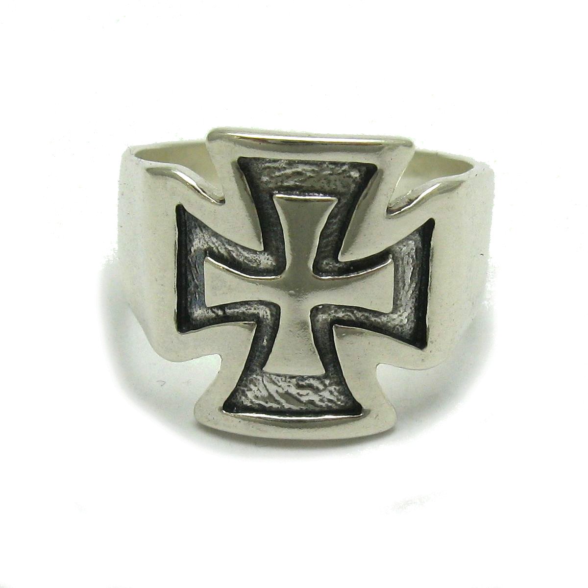 Anillo de plata de ley sólido 925 Cruzar R000272