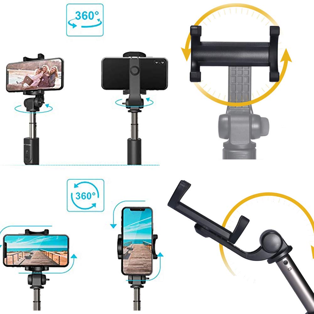 Selfie Stick Treppiede, Portatile Allungabile Selfie Stick Treppiede Con Wireless Bluetooth Remote Per Galaxy S9 / S9 Plus / S8 / S8 Plus
