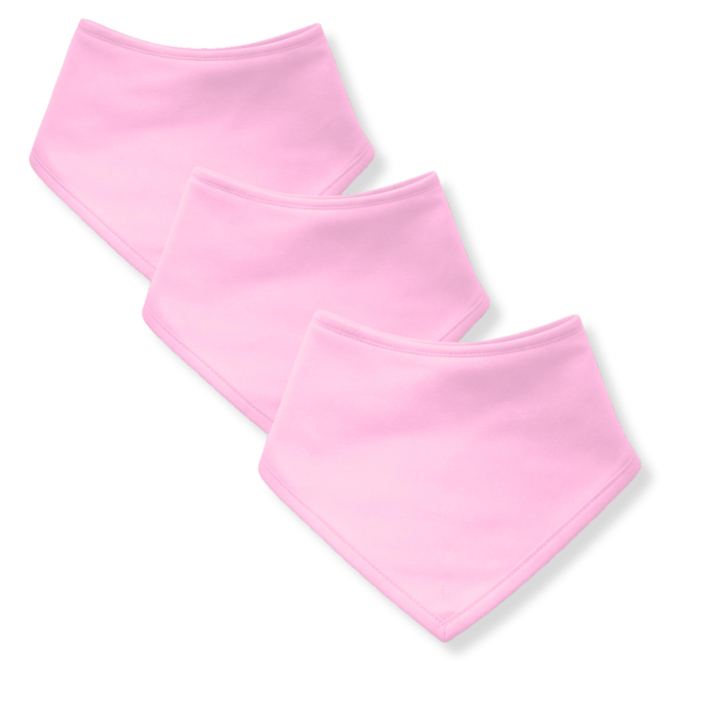 Baby Togs Men's Pink Baby Bandana Bibs 3 Pack, 100% Cotton Dribble Bibs For Boys & Girls 0-24 Months, Teething Bib, Milk Feeding Bib One Size