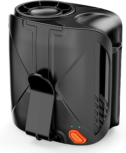 GEHEN Ventilador de cintura portátil, batería recargable de 6000 mAh hasta 31 horas de tiempo de trabajo, ventilador de cinturón con clip o