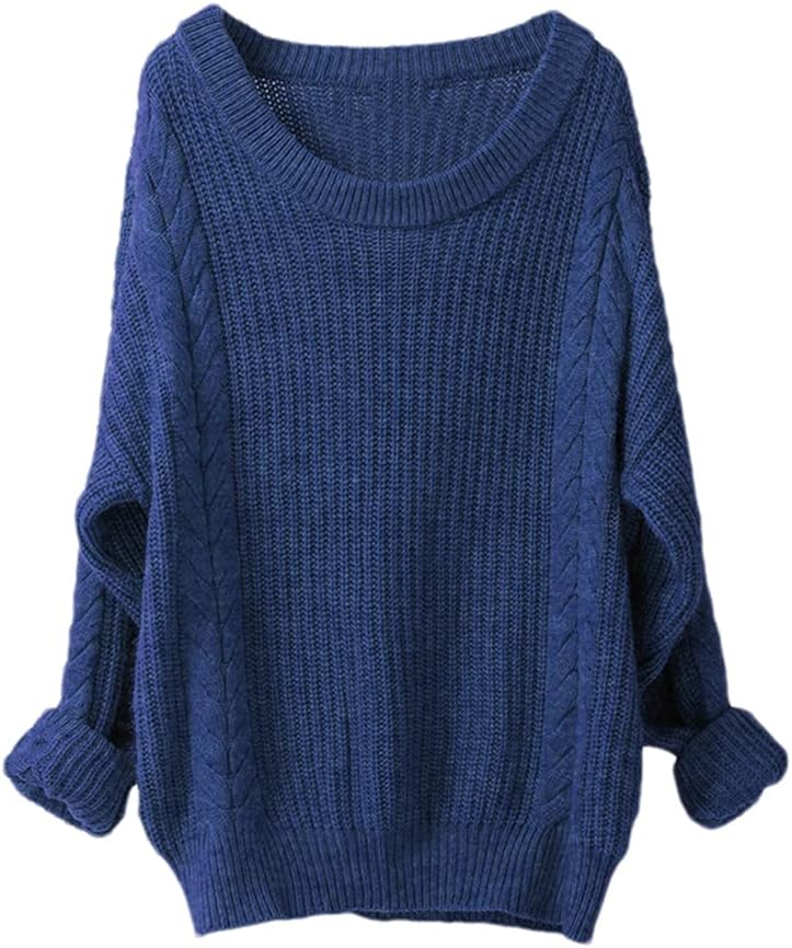 Pull En Laine Pour Femmes Col Haut Tricoté épais Manches Longues Ample Haut Tendance Automne/Hiver