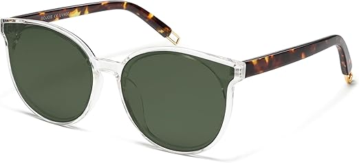 SOJOS Fashion Round Sunglasses for Women Men Oversized Vintage Shades SJ2057