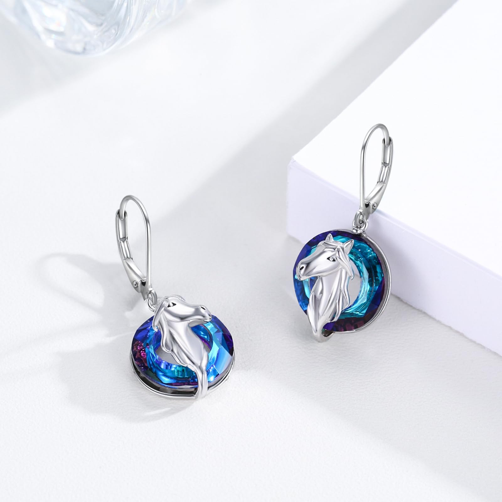 Pferd Ohrringe für Kinder Sterling Silber 925 Mädchen Kinder Ohrstecker, Pferd Schmuck Geburtstag Geschenke für Frauen Tochter