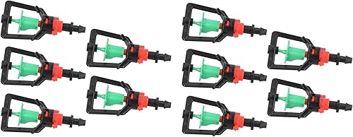 Miniatura 5 de 10 cabezales de pulverización de riego por goteo, rociadores de riego refractivo micro rotativo de 360°, rociadores de riego agrícola, goteros de