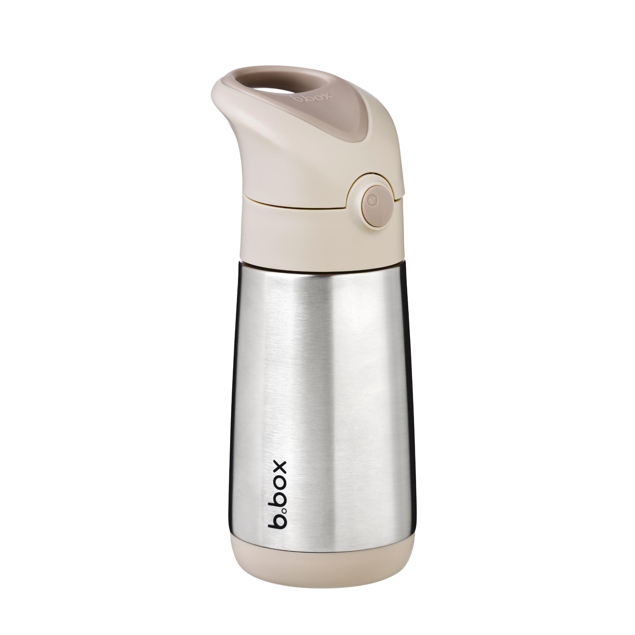 b.box Insulated Drink Bottle with Straw, Cold Insulation, Heat Retention, One Push Type, Top Level Dishwasher Safe [b.box Genuine] [Stainless Steel Bottle] (Latte, 11.8 fl oz (350 ml)