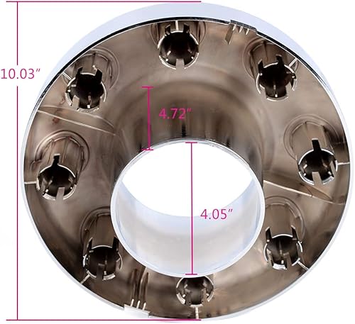 PIT66 Tapa central de rueda, compatible con Ford F350 F-350 05-18 doble camioneta pickup 2 piezas cromadas delanteras abiertas 4x4 tapa central de