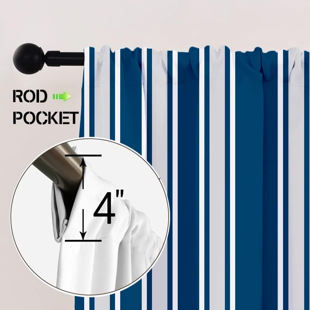 Dallas Blackout Curtain Panels, Customizable Size, Text, Logo, Rod Pocket Window Treatment Curtains Drapes 2 Panels for Bedroom Livingroom, City and Football Team Design