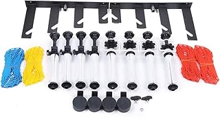 Backdrop Holder, Expand Backdrop Roller System, Wall Mount 4 Roller Photography Background Support System Adjustable Photo Background Ceiling Holder Kit for Home Studio Live Shooting