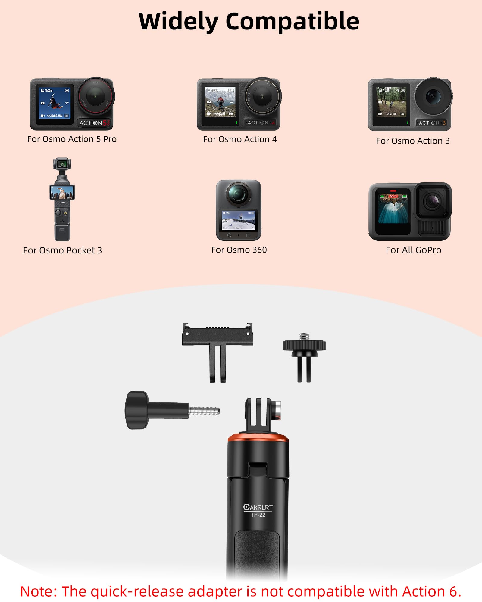 Amazon | DJI Osmo Action 5 Pro/4/3用カメラ三脚/自撮り棒/一脚兼用