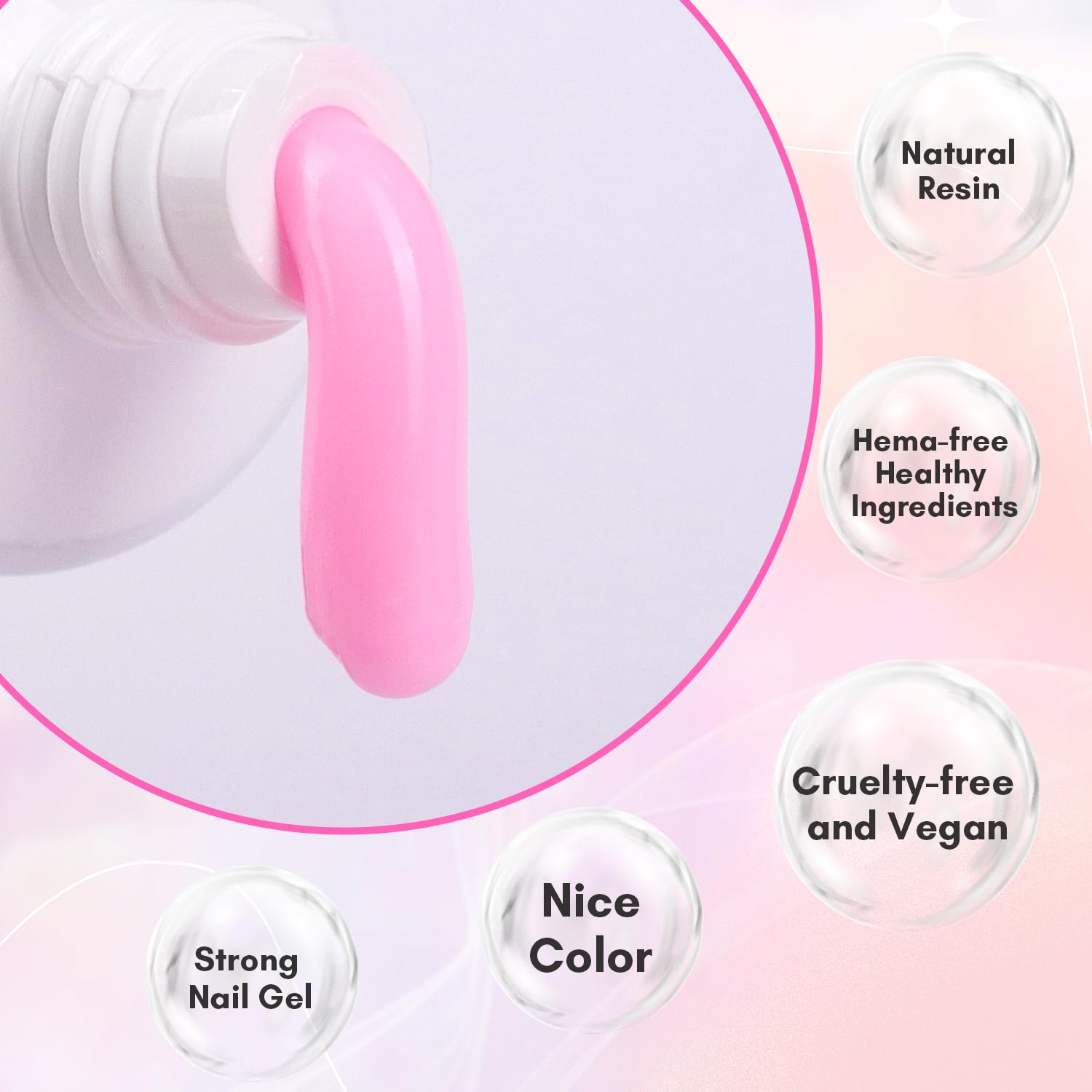Makartt Poly Nail Gel 50ml - Extension Gel Farben Nägel UV Aufbaugel und Nagelverlängerung Gel für Starter Nageldesign DIY Maniküre Geschenk, Calla Lily