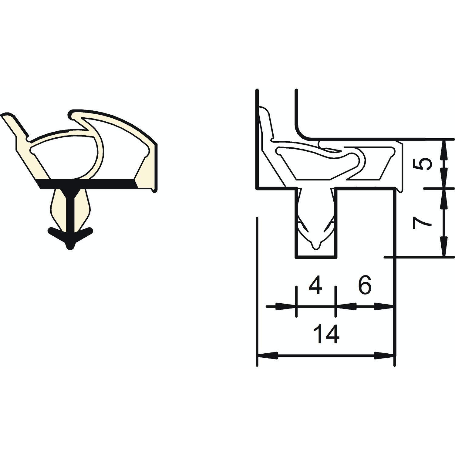 Joint de porte intérieure beige SP 7576 isolation phonique et thermique
