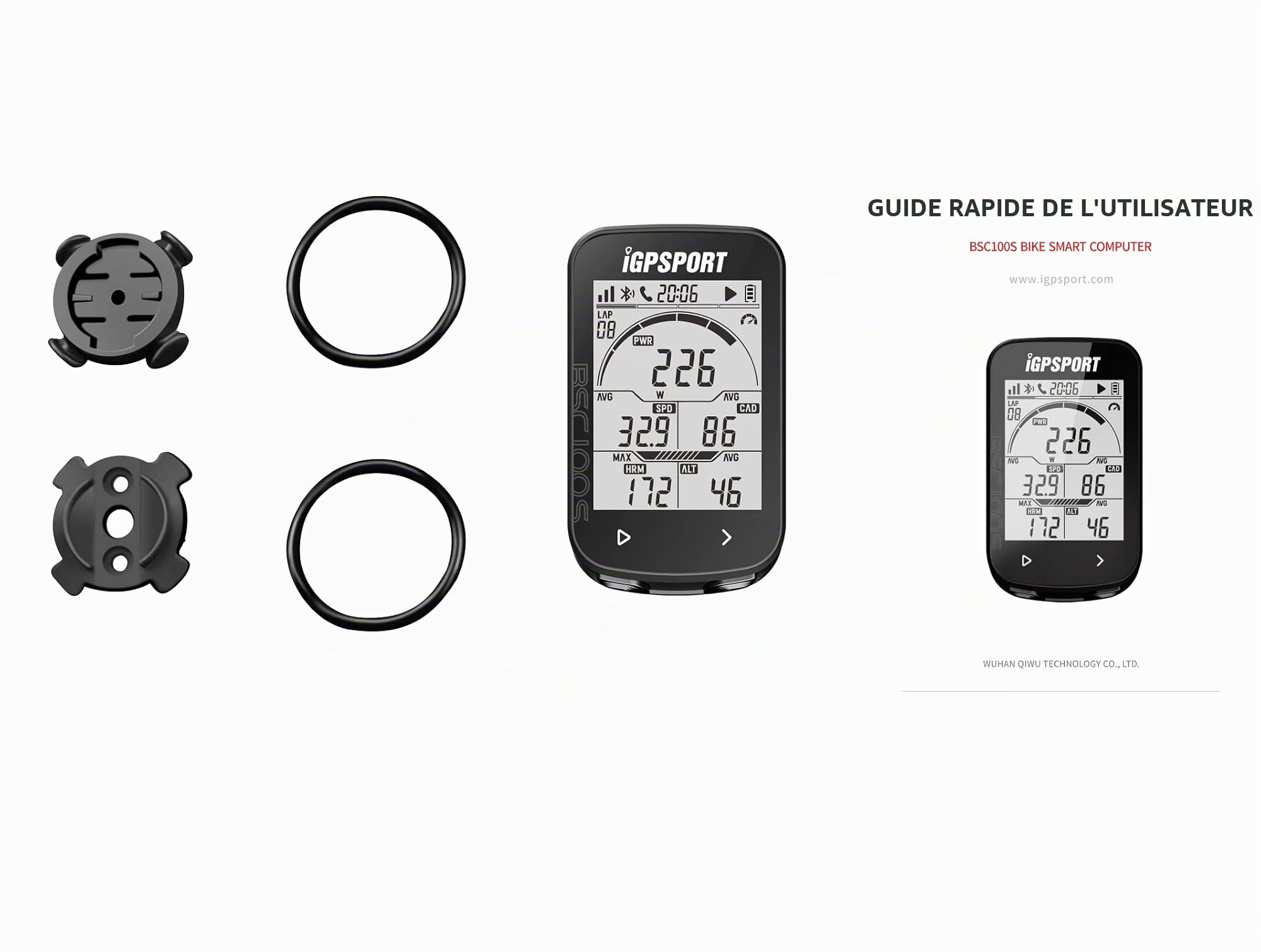 iGPSPORT Compteur kilométrique GPS Ant+ Ordinateur sans Fil Vélo 40 Heures Autonomie Batterie