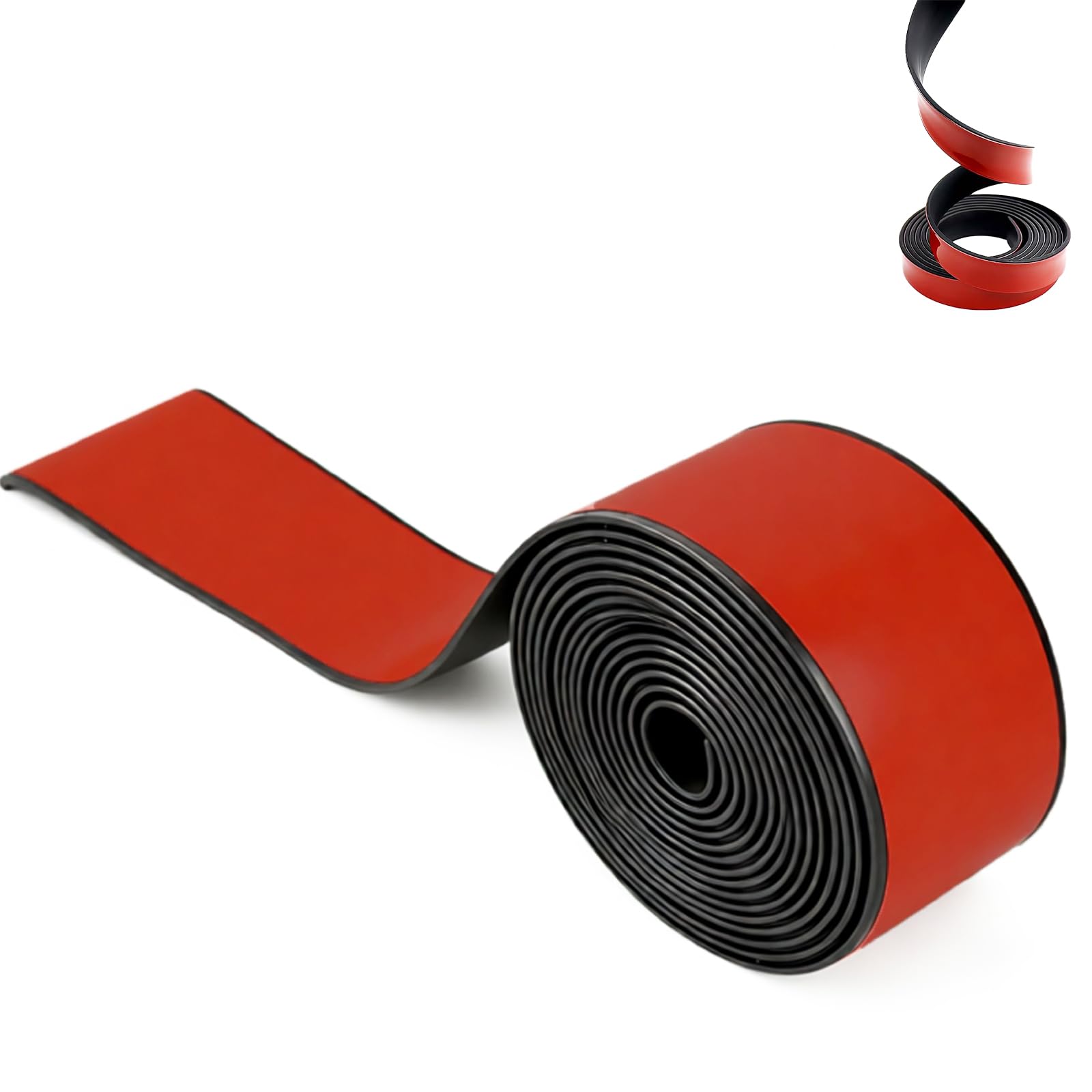 Rubberen strips, neopreen rubberen mat, massief rubberen profiel, rubberen plaat voor afdichtingen, vloerbedekkingen, bescherming, trillingsbescherming, afdekking, doe-het-zelf (25 mm x 3 mm x 3 m