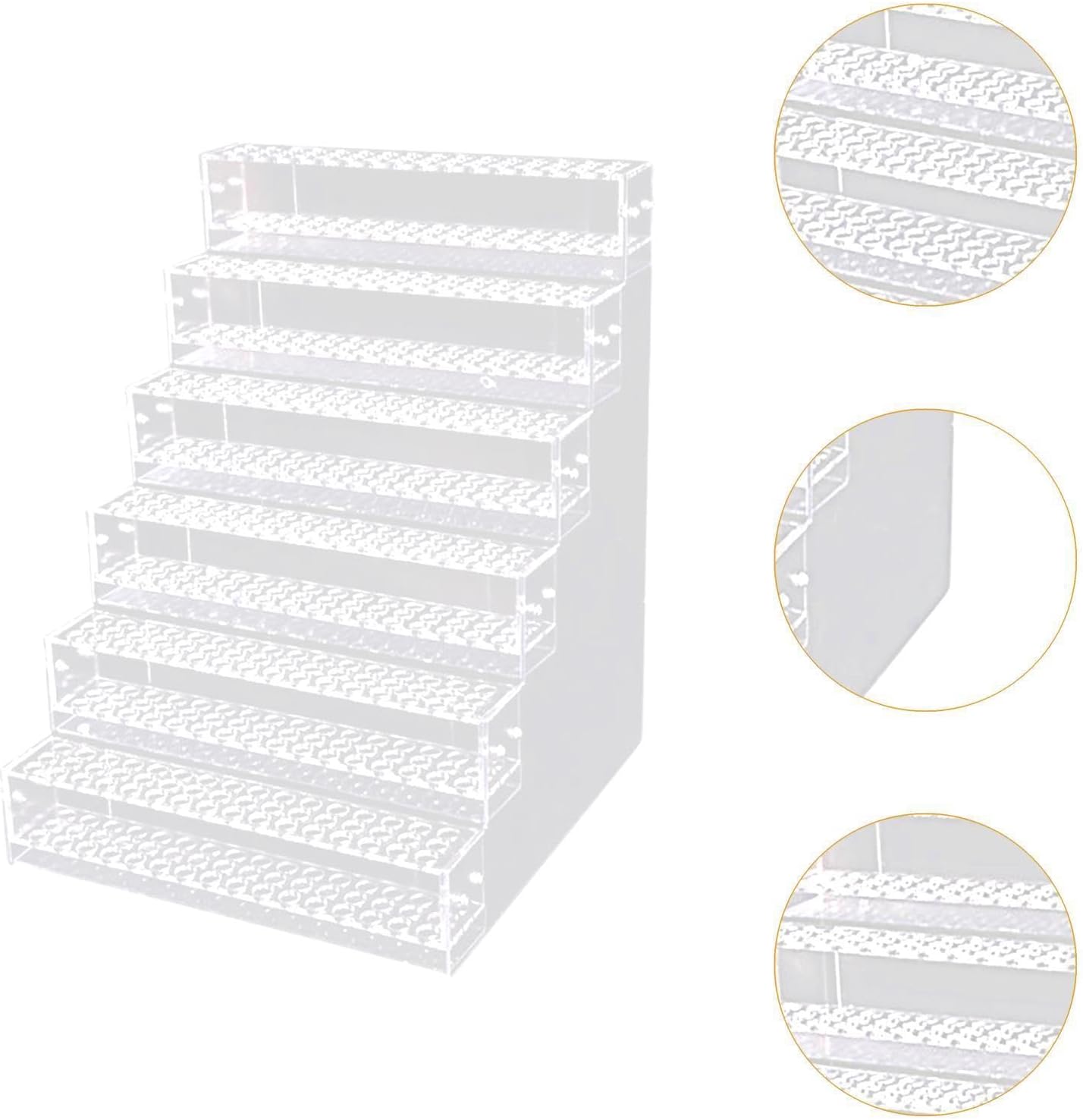 ヘアピン、メイクブラシ、マーカー用アクリル鉛筆ホルダーマーカーディスプレイスタンド, 6層