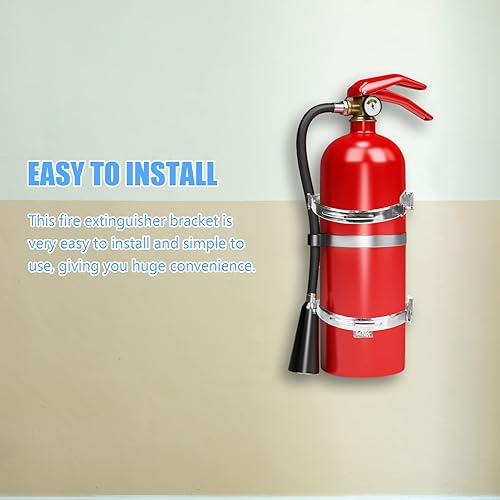 Miniatura 8 de Angoily Extintor de incendios pequeño, 2 piezas, soporte de montaje para extintor de incendios, soporte para extintor de incendios, colgador para el