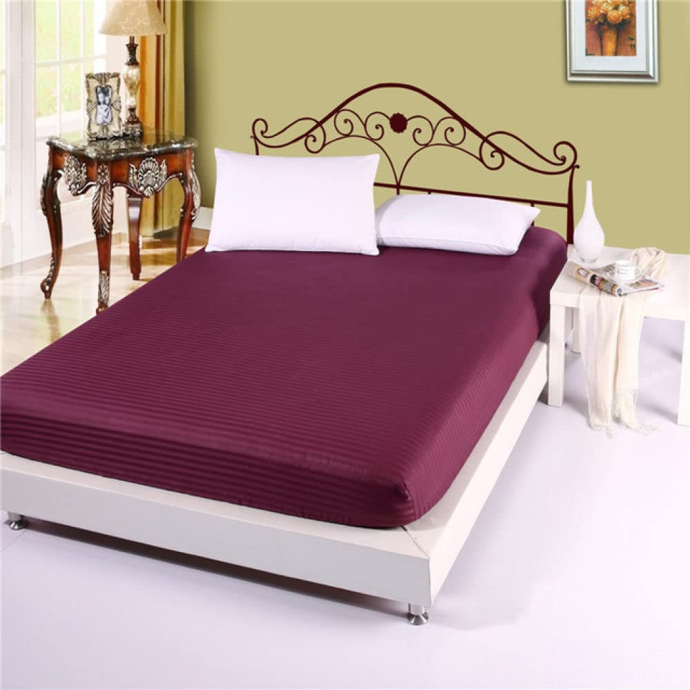 Drap de lit en satin de coton à rayures pour des nuits douces et sereines