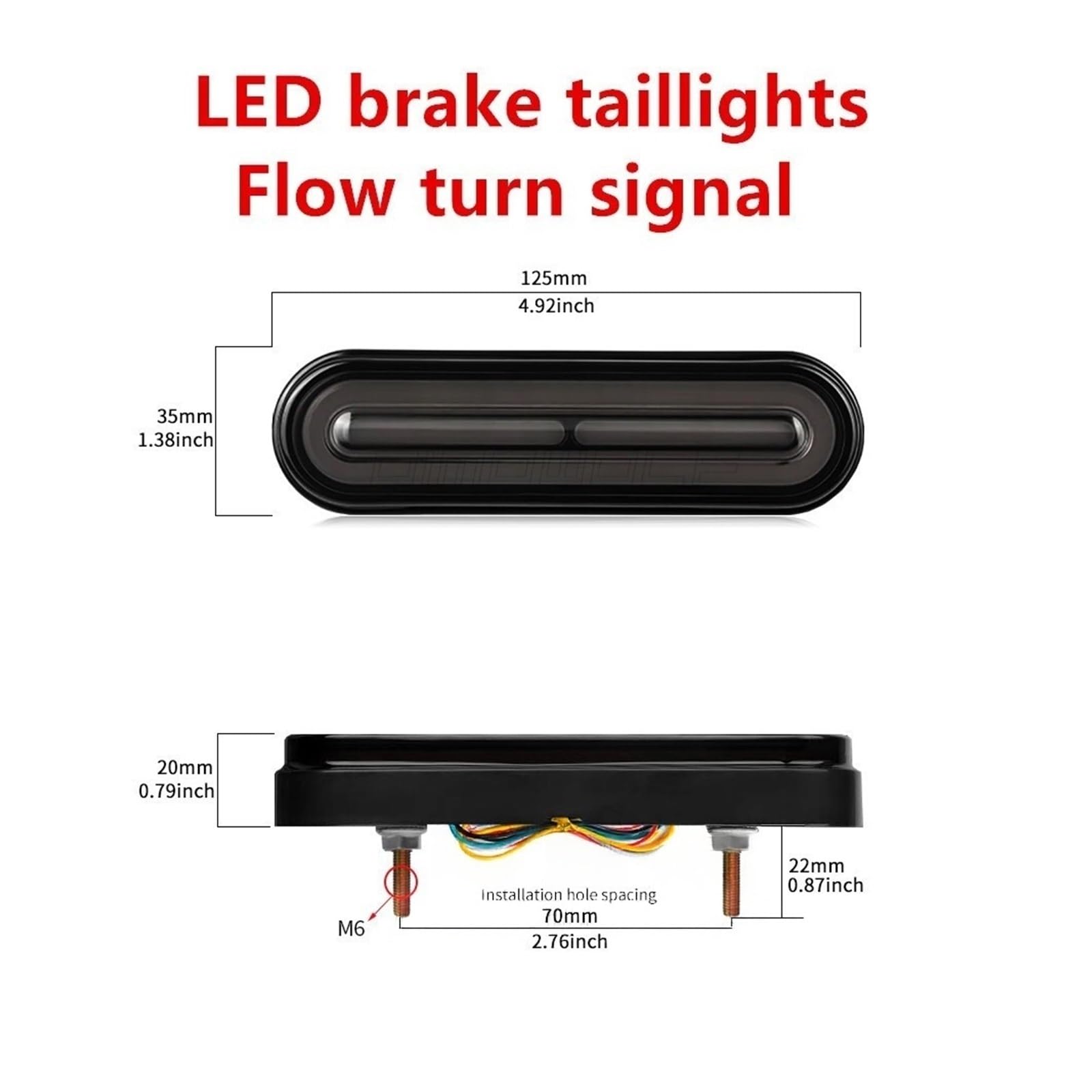 Fanali Posteriori Freno A LED 3 In1 Per Moto Indicatori Di Direzione Che Scorrono Luce Segnale DRL 10-80V Luci Lampada Arresto Del Indicatore Fanalino Posteriores